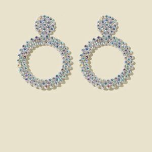 Rhinestone Hoop Earrings